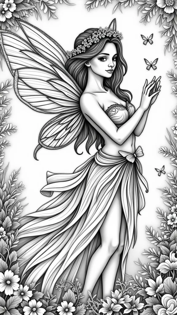 coloring pages for adults fairies